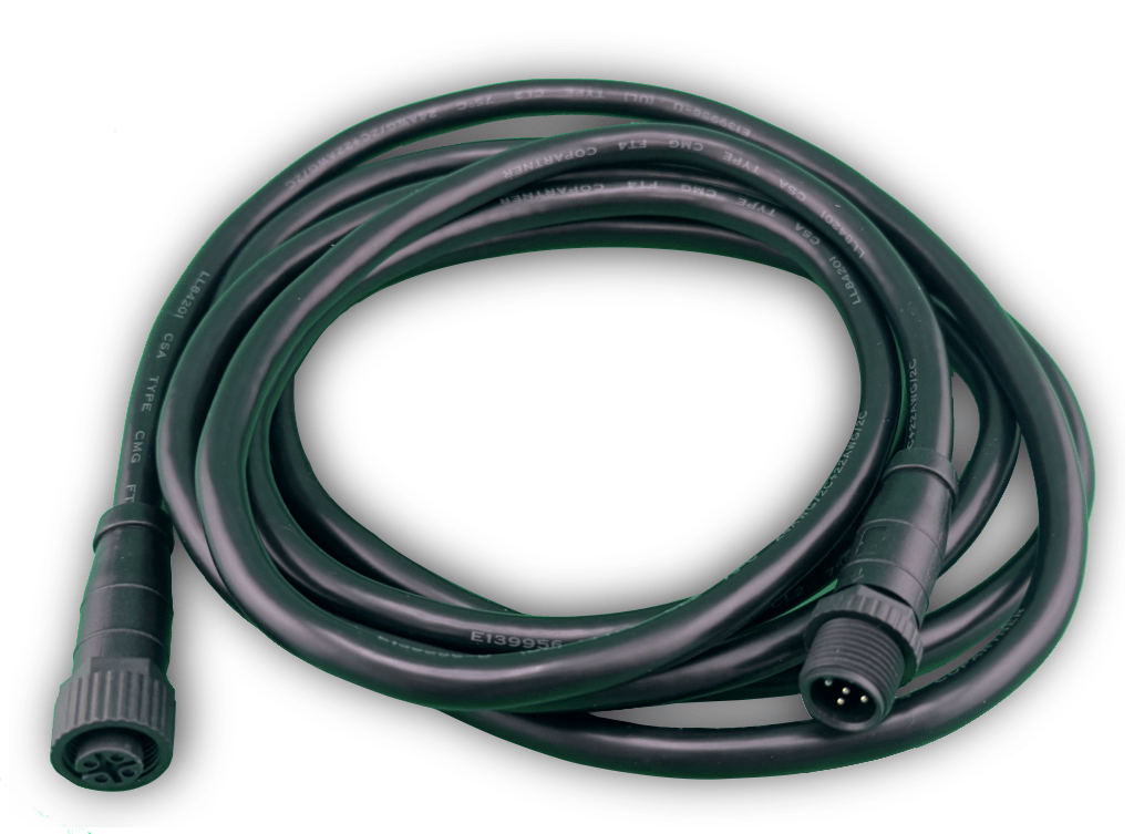 NMEA 2000 cable for connecting to the EverWatch Controller, featuring two connectors for integration into boat monitoring systems.