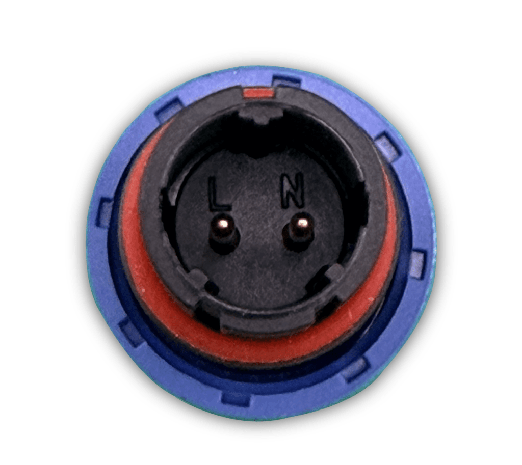 Connector for EverWatch Controller, featuring labeled "L" and "N" terminals for bilge pump wiring.